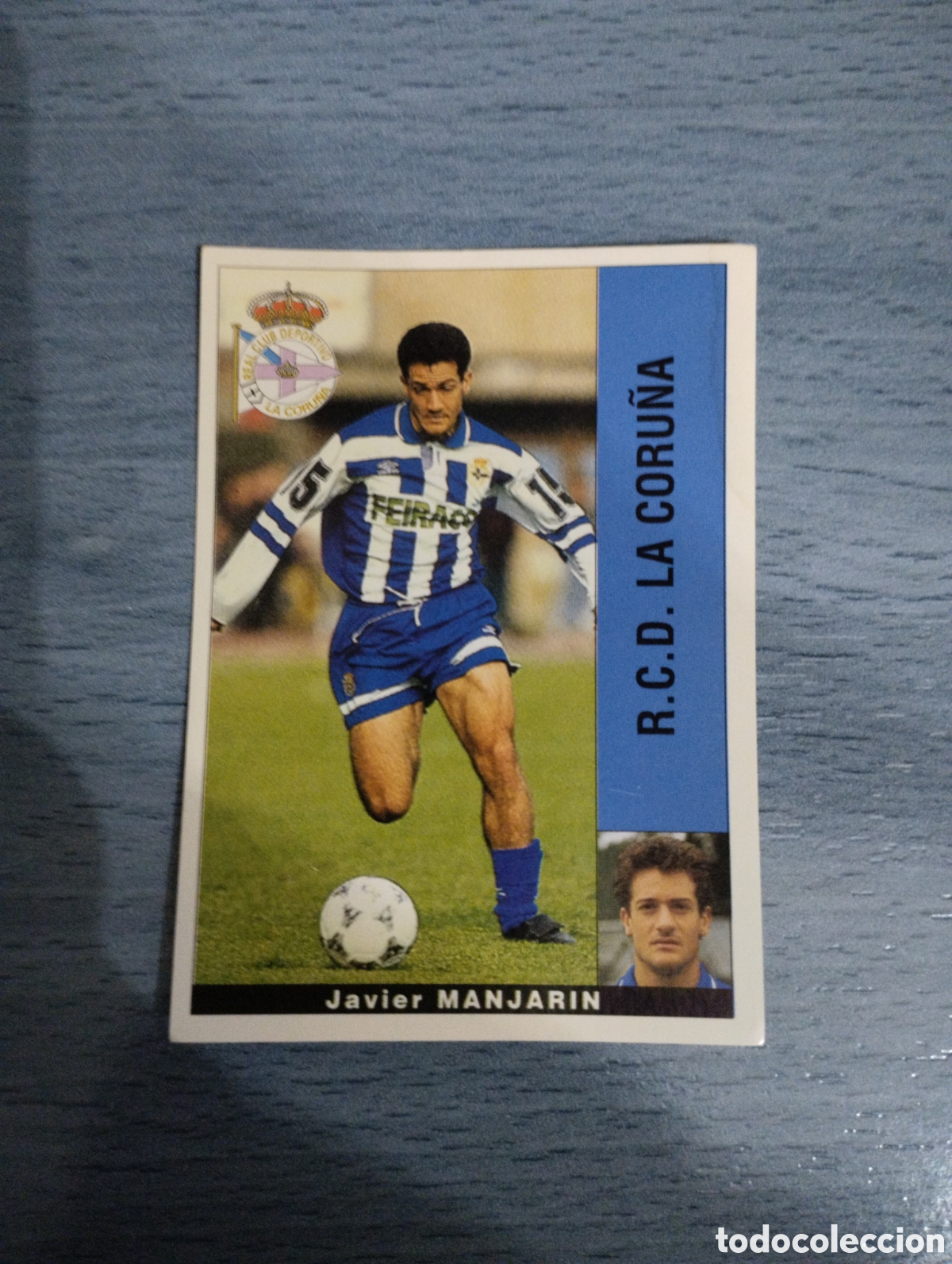Cromos de F&uacute;tbol: Cromo Panini liga 95 96 manjarin deportivo de la Coru&ntilde;a sin pegar