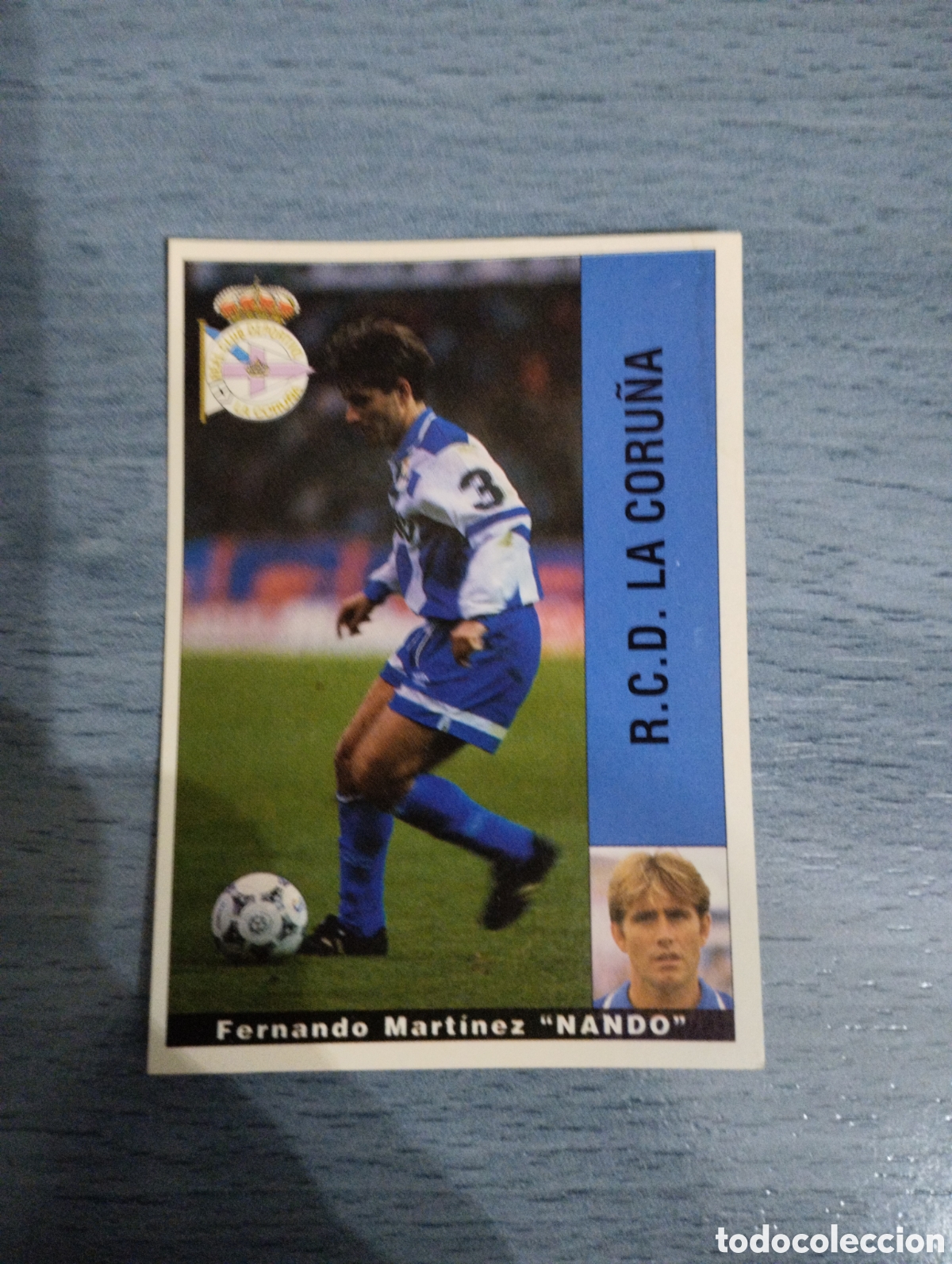 Figurine di Calcio: Cromo Panini liga 95 96 Nando deportivo de la Coru&ntilde;a sin pegar