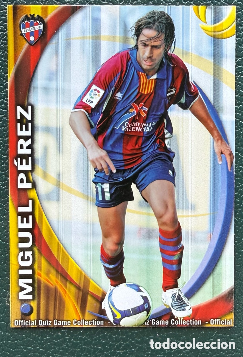 Football Stickers: 525 MIGUEL PEREZ LEVANTE UD FICHAS ALBUM MUNDICROMO 2010 2011 10 11