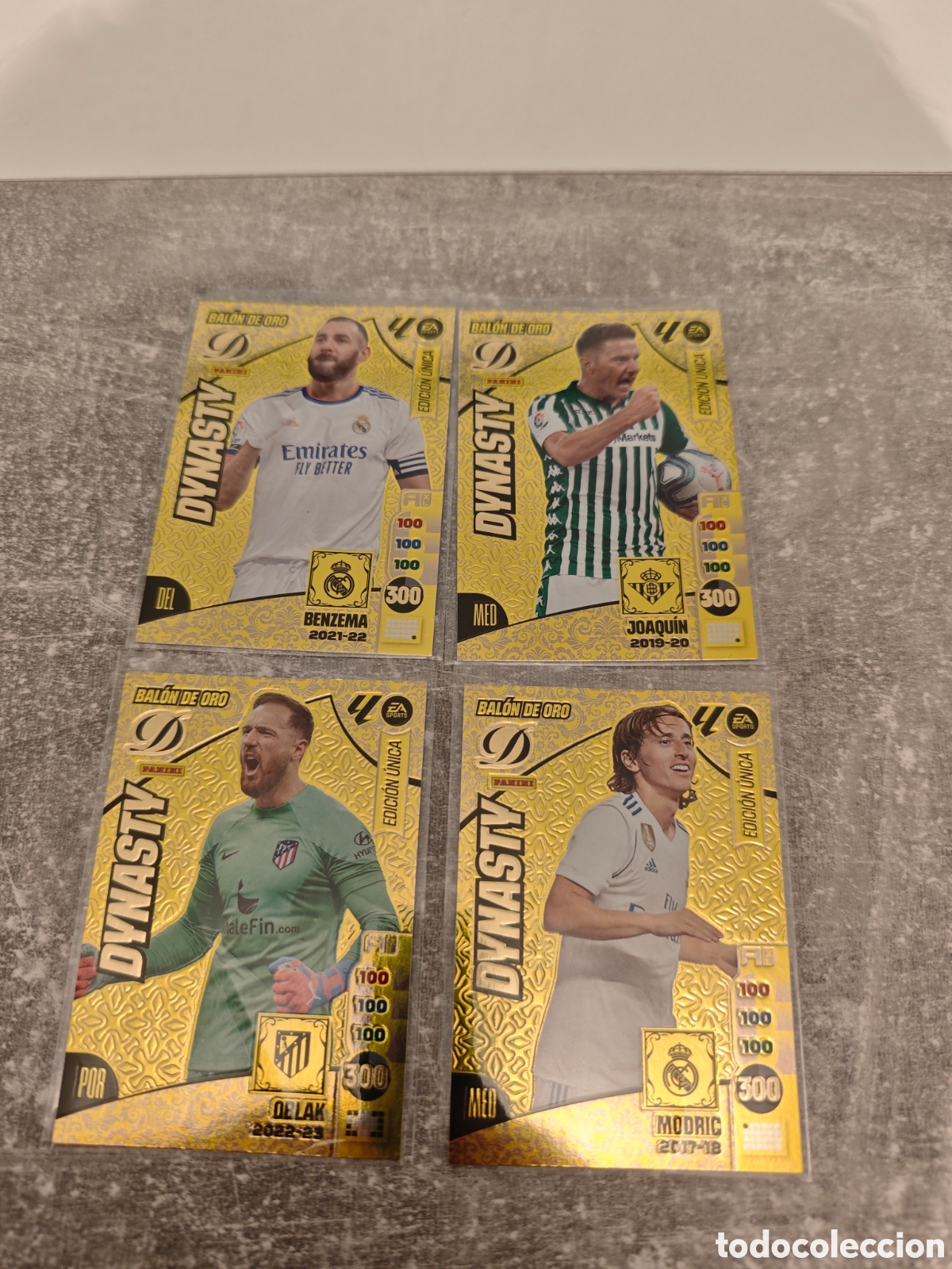 Cromos de F&uacute;tbol: Lote 4 cartas dinasty bal&oacute;n de oro