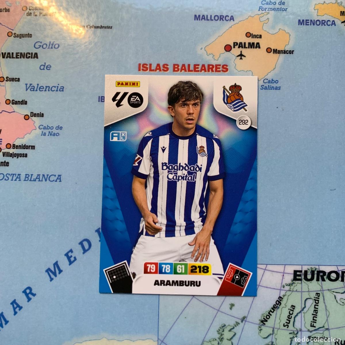 Fu&szlig;ball-Sticker: Aramburu n&uacute;mero 292 de la Real Sociedad cromo adrenalyn XL 25-26 2025-2026
