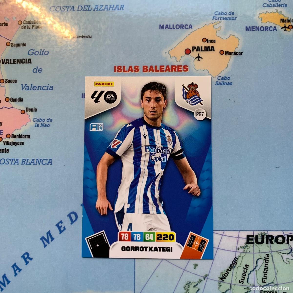 Fu&szlig;ball-Sticker: Gorrotxategui n&uacute;mero 297 de la Real Sociedad cromo adrenalyn XL 25-26 2025-2026