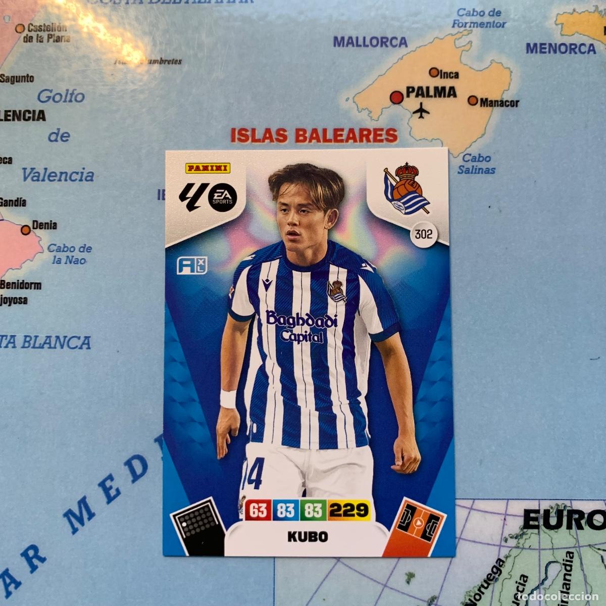 Fu&szlig;ball-Sticker: Kubo n&uacute;mero 302 de la Real Sociedad cromo adrenalyn XL 25-26 2025-2026