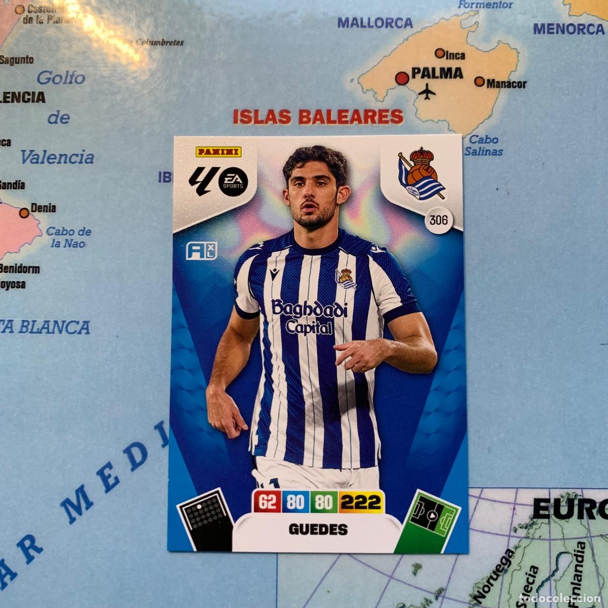 Cromos de F&uacute;tbol: Guedes n&uacute;mero 306 de la Real Sociedad cromo adrenalyn XL 25-26 2025-2026