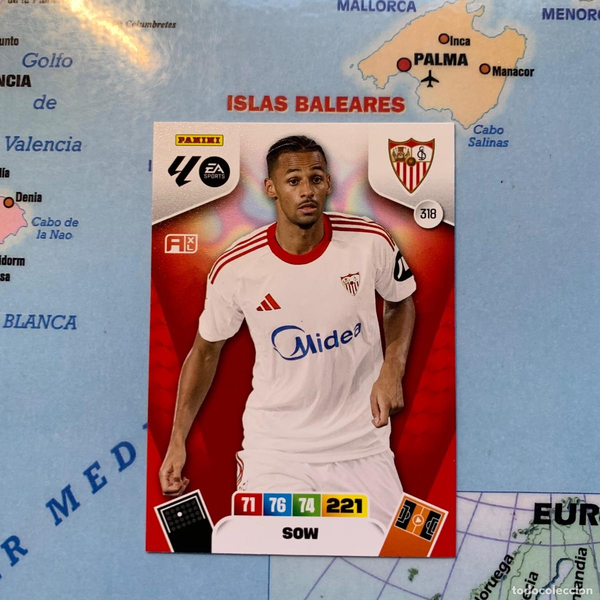 Cromos de F&uacute;tbol: Sow n&uacute;mero 318 del Sevilla cromo adrenalyn XL 25-26 2025-2026