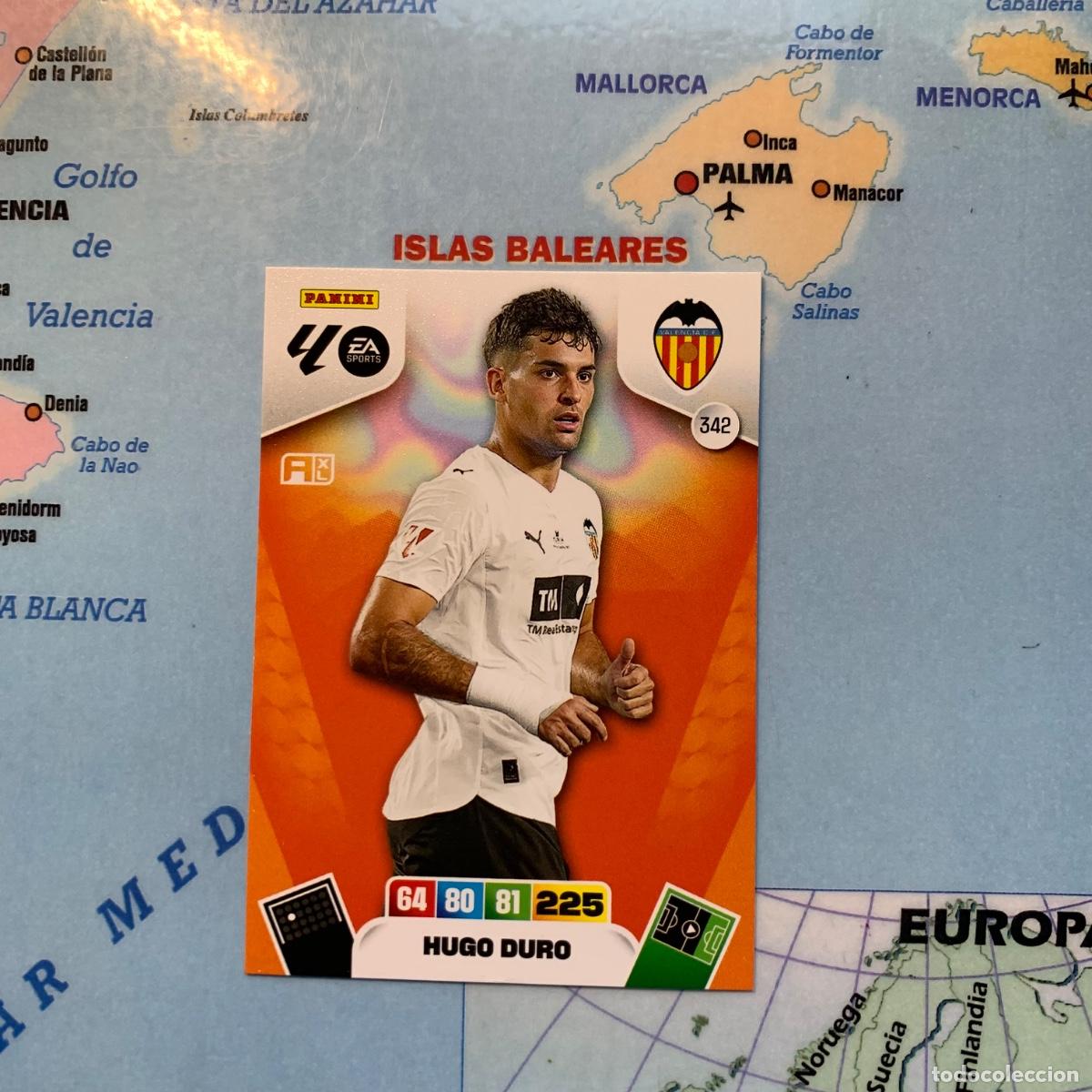 Cromos de F&uacute;tbol: Hugo Duro n&uacute;mero 342 del Valencia cromo adrenalyn XL 25-26 2025-2026