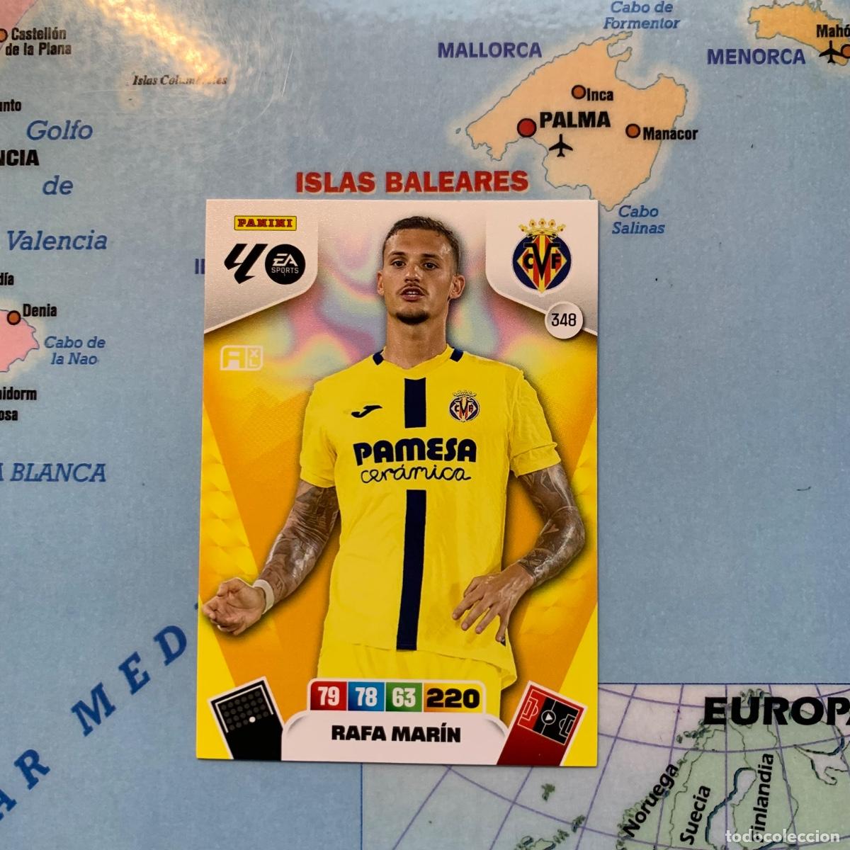 Cromos de F&uacute;tbol: Rafa Marin n&uacute;mero 348 del Villarreal cromo adrenalyn XL 25-26 2025-2026