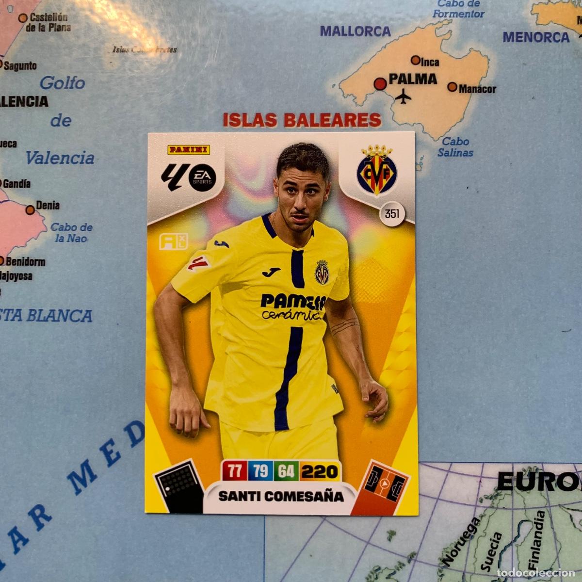 Cromos de F&uacute;tbol: Santi Comesa&ntilde;a n&uacute;mero 351 del Villarreal cromo adrenalyn XL 25-26 2025-2026