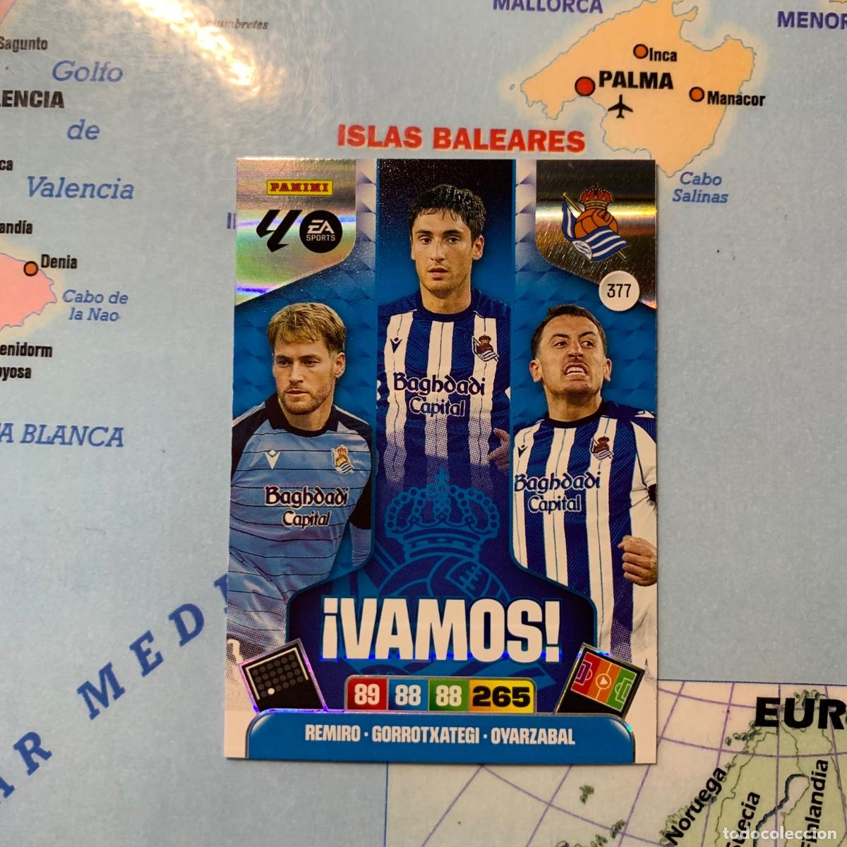 Cromos de F&uacute;tbol: Vamos n&uacute;mero 377 de la Real Sociedad cromo adrenalyn XL 25-26 2025-2026