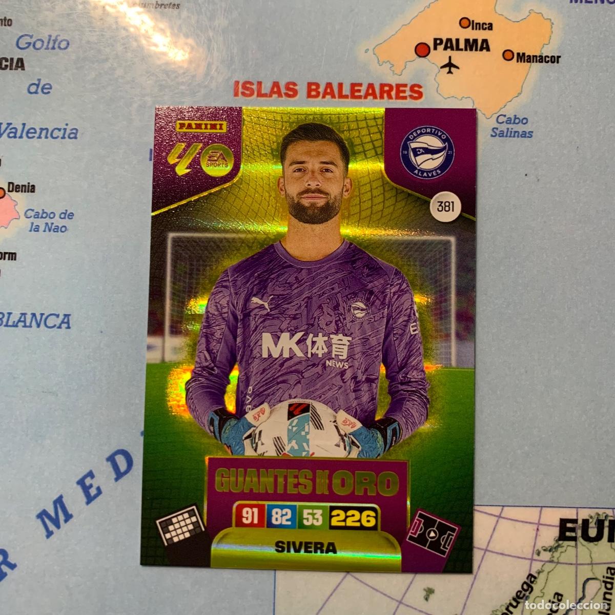 Cromos de F&uacute;tbol: Sivera guantes de oro n&uacute;mero 381 del Alav&eacute;s cromo adrenalyn XL 25-26 2025-2026
