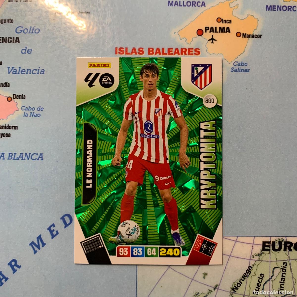 Cromos de F&uacute;tbol: Le Normand Kryptonita n&uacute;mero 390 del Atl&eacute;tico de Madrid cromo adrenalyn XL 25-26 2025-2026