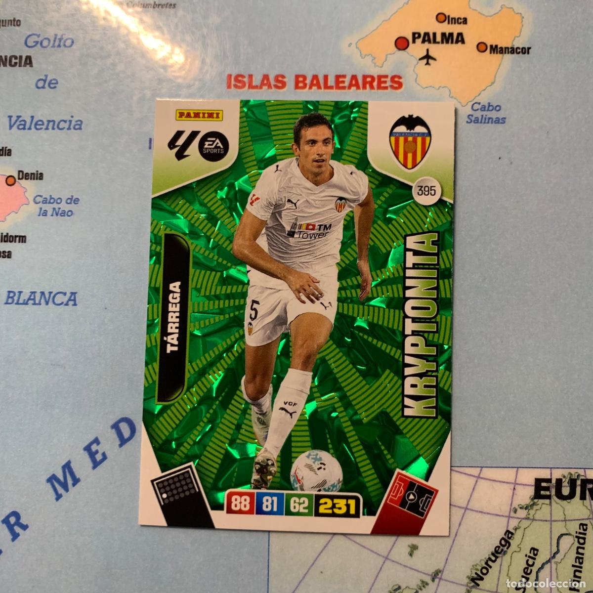 Cromos de F&uacute;tbol: Tarrega kryptonita n&uacute;mero 395 del Valencia cromo adrenalyn XL 25-26 2025-2026
