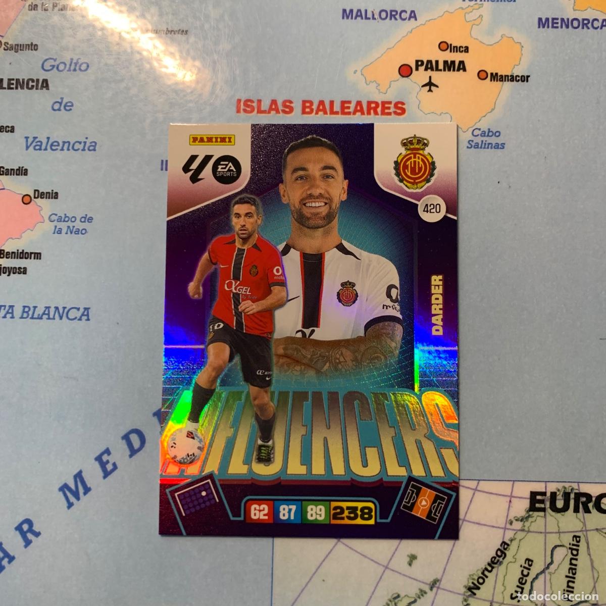 Cromos de F&uacute;tbol: Darder Influencers n&uacute;mero 420 del Mallorca cromo adrenalyn XL 25-26 2025-2026