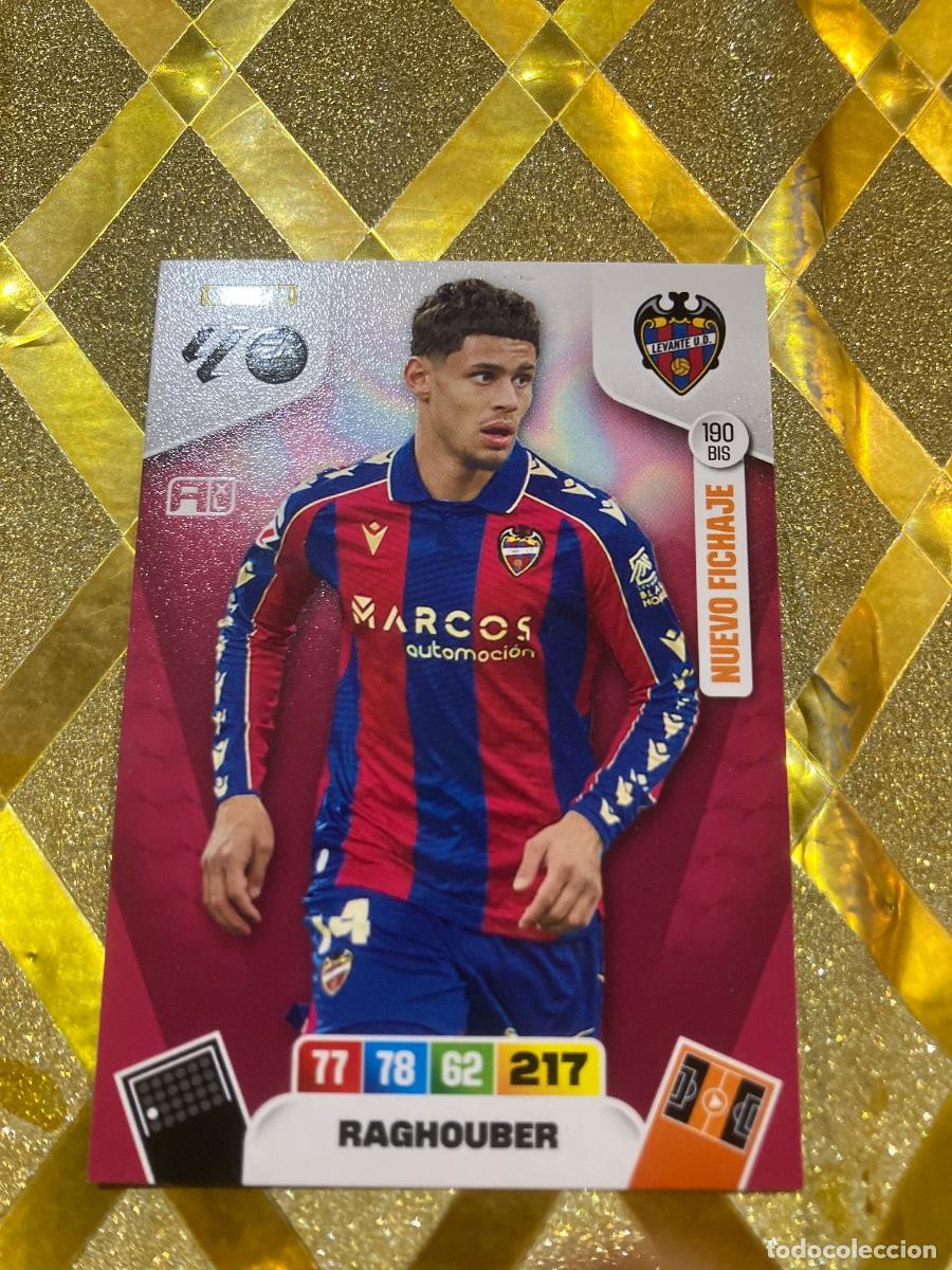 Cromos de F&uacute;tbol: CROMO DE FUTBOL NUMERO BIS 190 RAGHOUBER LEVANTE ADRENALYN XL 2025 2026 PANINI !