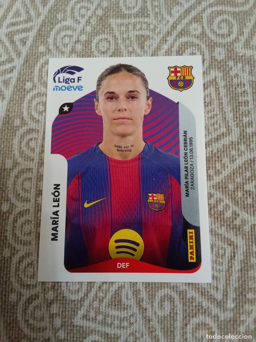 Cromos de F&uacute;tbol: 90 mar&iacute;a leon FC Barcelona liga F moeve 2025-26