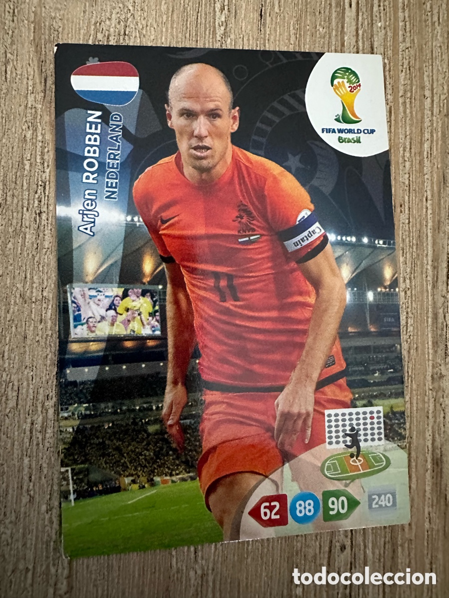 Figurine di Calcio: ARJEN ROBBEN PAISES BAJOS ADRENALYN XL BRASIL 2014 WORLD CUP MUNDIAL FUTBOL 14