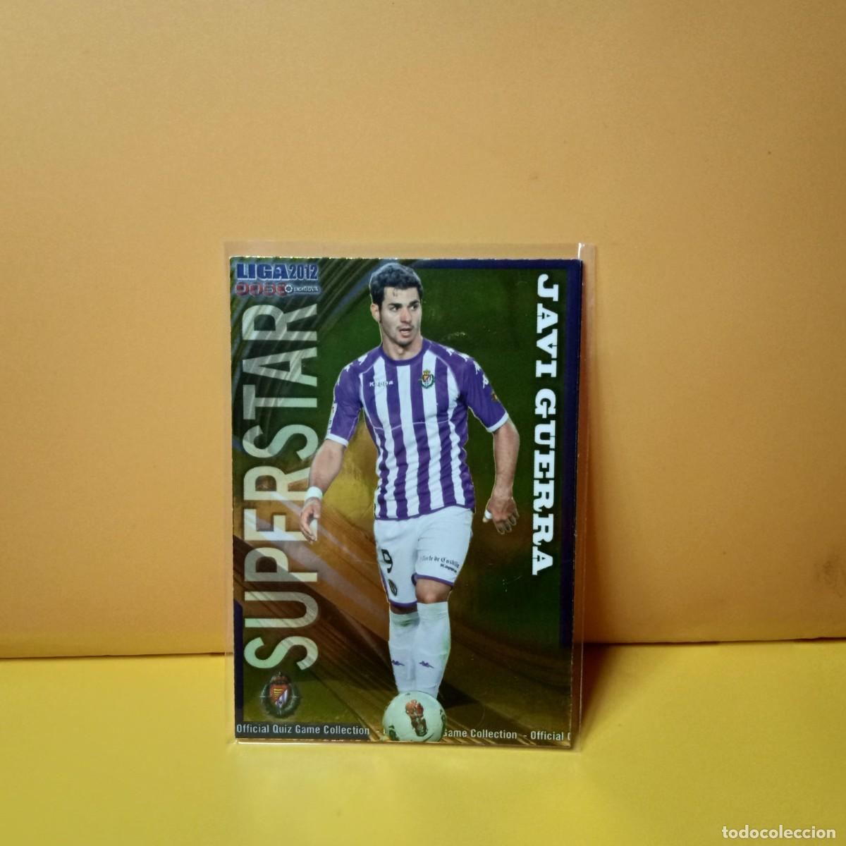 Cromos de F&uacute;tbol: MUNDICROMO 2011 2012 11 12 BRILLO LISO SUPERSTAR FREAL VALLADOLID JAVI GUERRA 858