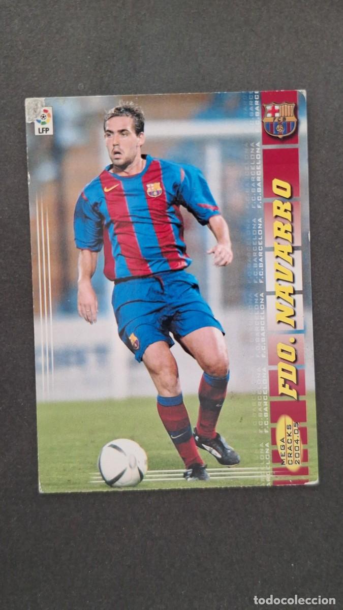 Cromos de F&uacute;tbol: L2 FERNANDO NAVARRO F. C. BARCELONA 70 BIS NUEVA FICHA PANINI MEGACRACKS 2004 2005 04 05