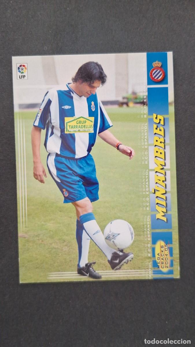 Cromos de F&uacute;tbol: L2 MI&Ntilde;AMBRES R. C. D. ESPA&Ntilde;OL 115 BIS NUEVA FICHA PANINI MEGACRACKS 2004 2005 04 05