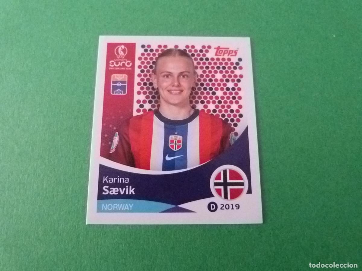 Cromos de F&uacute;tbol: CROMO FUTBOL SAEVIK NORUEGA SIN PEGAR N&ordm; 60 EUROCOPA EURO FEMENINA SUIZA 2025 TOPPS