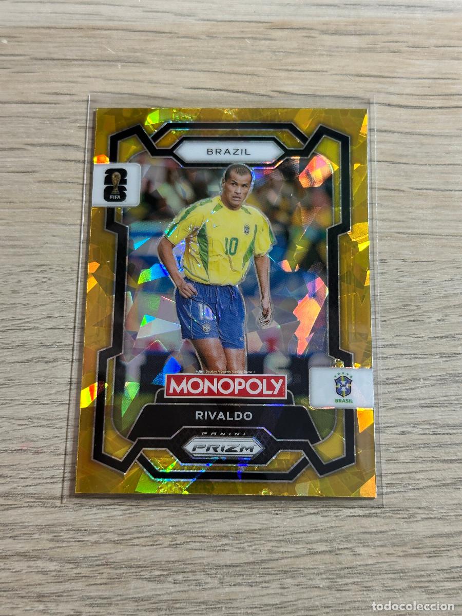 Cromos de F&uacute;tbol: RIVALDO 21 BRASIL CRACKED GOLD WORLD CUP 2026 PANINI PRIZM MONOPOLY