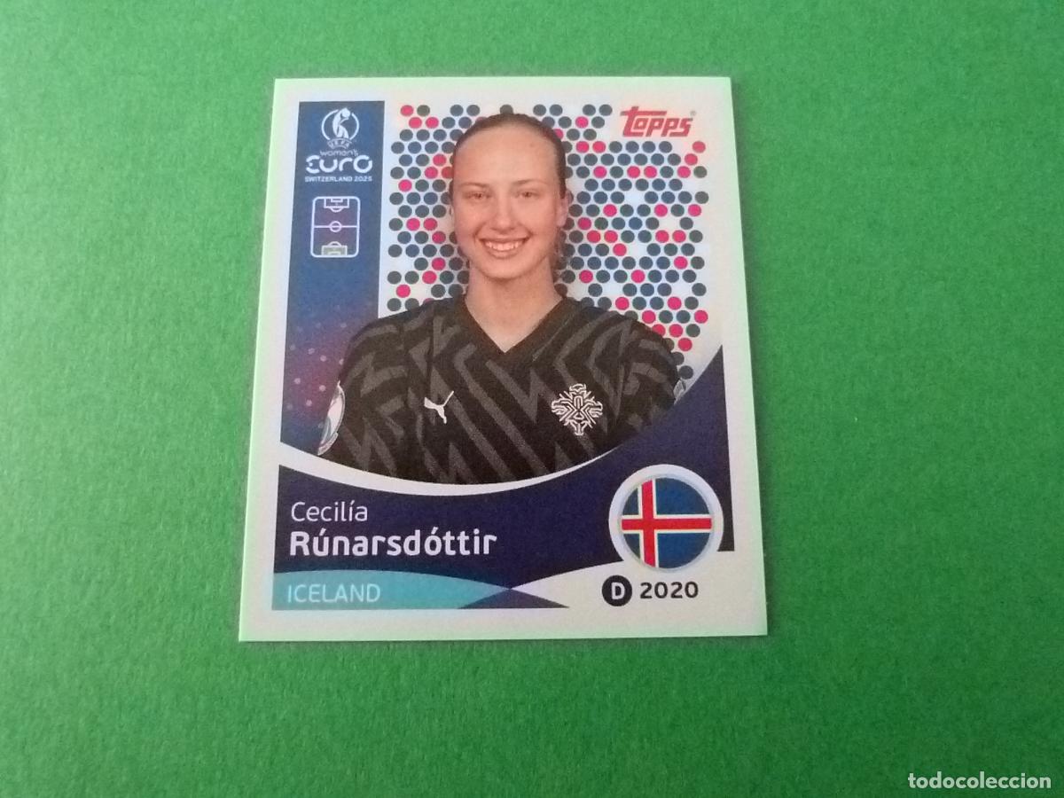 Cromos de F&uacute;tbol: CROMO FUTBOL RUNARSDOTTIR ISLANDIA SIN PEGAR N&ordm; 63 EUROCOPA EURO FEMENINA SUIZA 2025 TOPPS