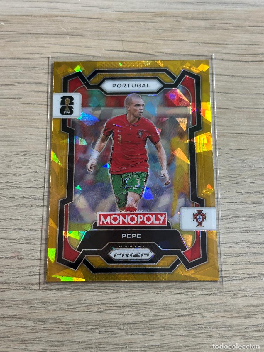 Cromos de F&uacute;tbol: PEPE 28 PORTUGAL CRACKED GOLD WORLD CUP 2026 PANINI PRIZM MONOPOLY