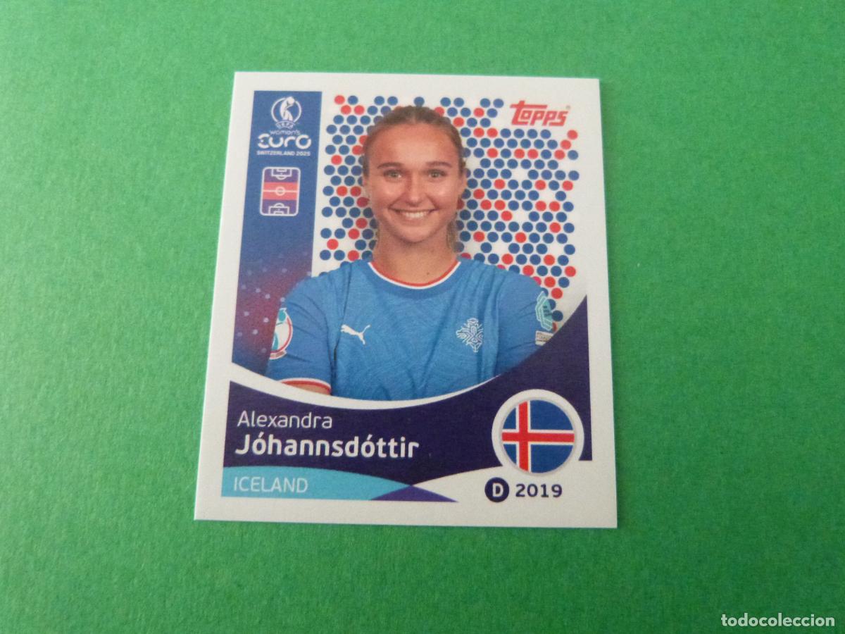 Cromos de F&uacute;tbol: CROMO FUTBOL JOHANNSDOTTIR ISLANDIA SIN PEGAR N&ordm; 70 EUROCOPA EURO FEMENINA SUIZA 2025 TOPPS
