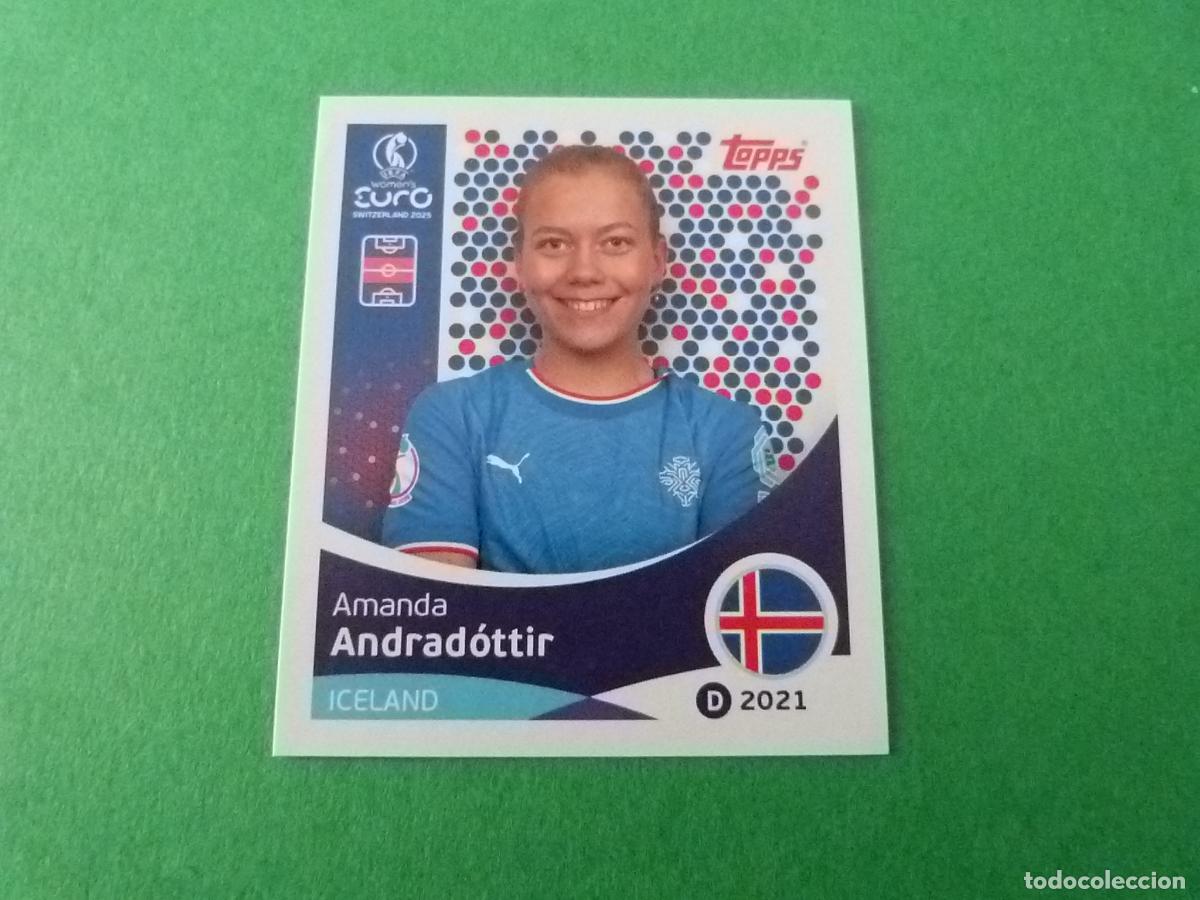 Cromos de F&uacute;tbol: CROMO FUTBOL ANDRADOTTIR ISLANDIA SIN PEGAR N&ordm; 72 EUROCOPA EURO FEMENINA SUIZA 2025 TOPPS