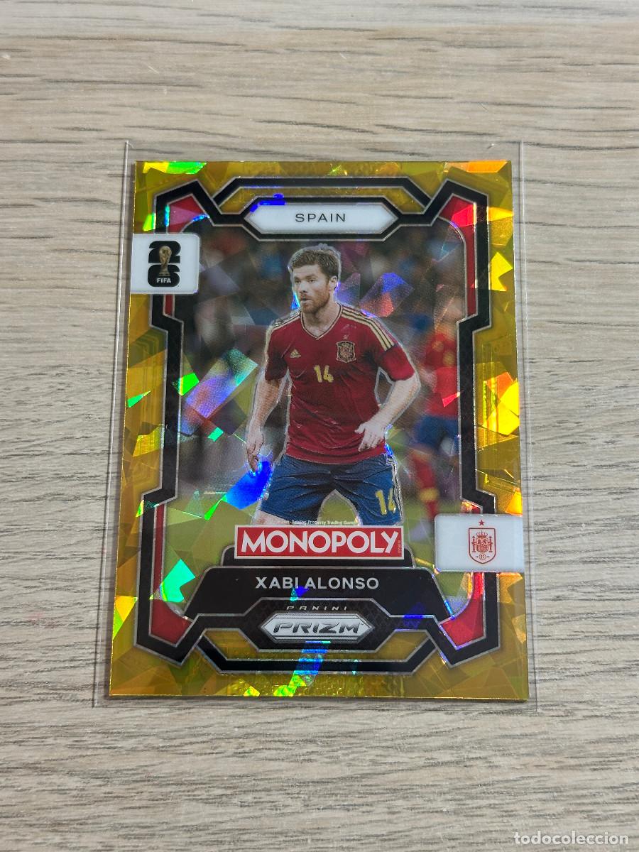 Cromos de F&uacute;tbol: XABI ALONSO 40 ESPA&Ntilde;A CRACKED GOLD WORLD CUP 2026 PANINI PRIZM MONOPOLY