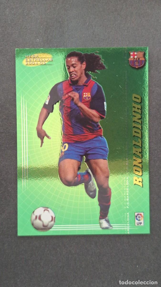 Cromos de F&uacute;tbol: L2 RONALDINHO F. C. BARCELONA 387 MEGA ESTRELLAS PANINI MEGACRACKS 2004 2005 04 05
