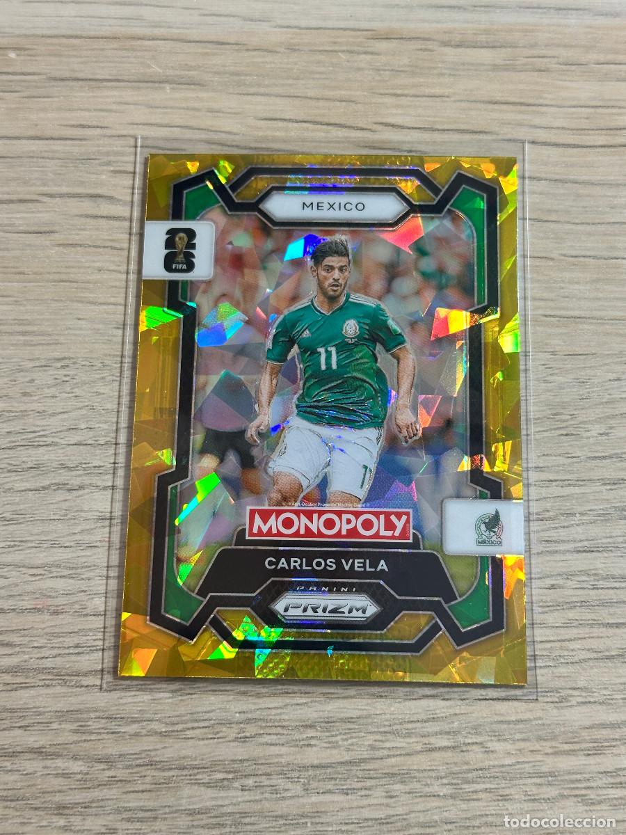 Cromos de F&uacute;tbol: CARLOS VELA 53 MEXICO CRACKED GOLD WORLD CUP 2026 PANINI PRIZM MONOPOLY
