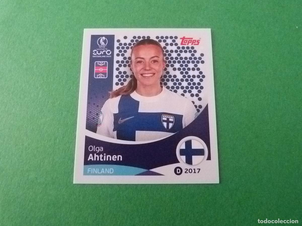 Cromos de F&uacute;tbol: CROMO FUTBOL AHTINEN FINLANDIA SIN PEGAR N&ordm; 87 EUROCOPA EURO FEMENINA SUIZA 2025 TOPPS