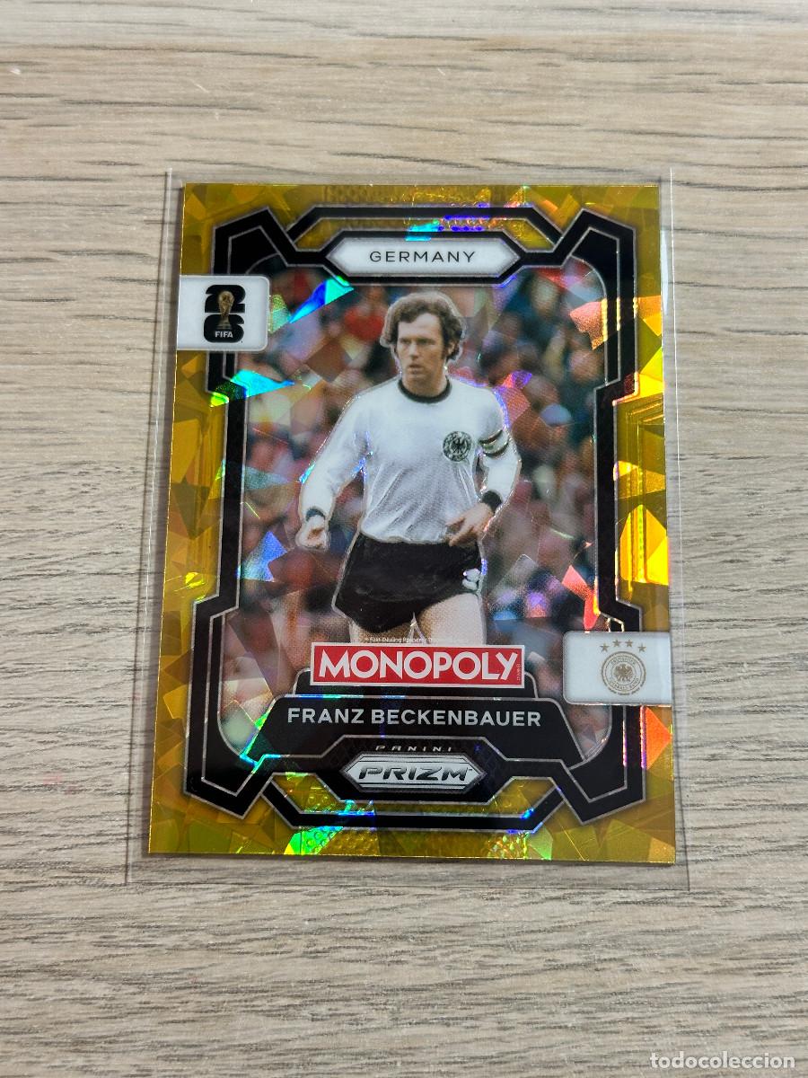 Cromos de F&uacute;tbol: FRANZ BECKENBAUER 60 ALEMANIA CRACKED GOLD WORLD CUP 2026 PANINI PRIZM MONOPOLY