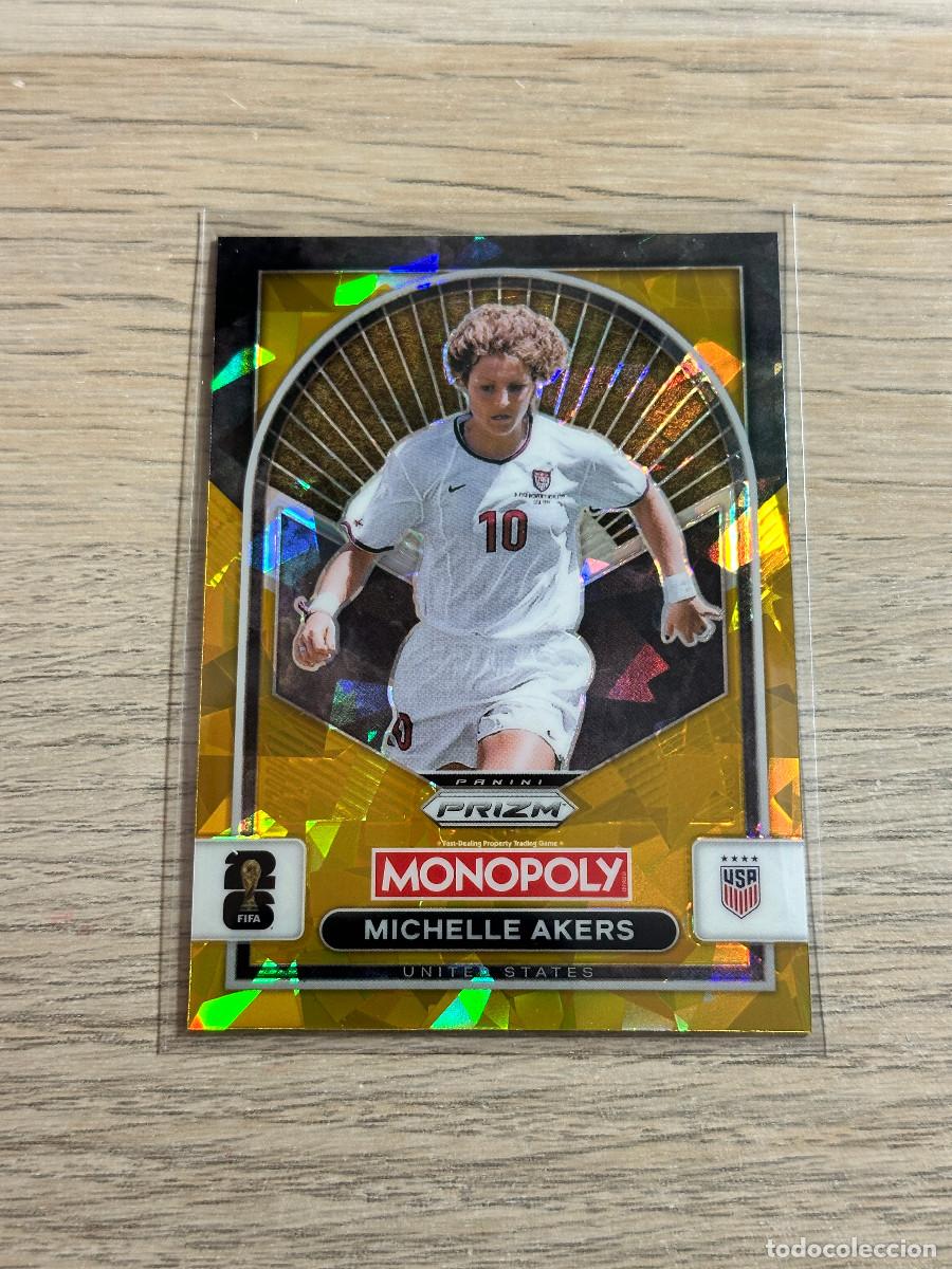 Cromos de F&uacute;tbol: MICHELLE AKERS 90 USA CRACKED GOLD WORLD CUP 2026 PANINI PRIZM MONOPOLY