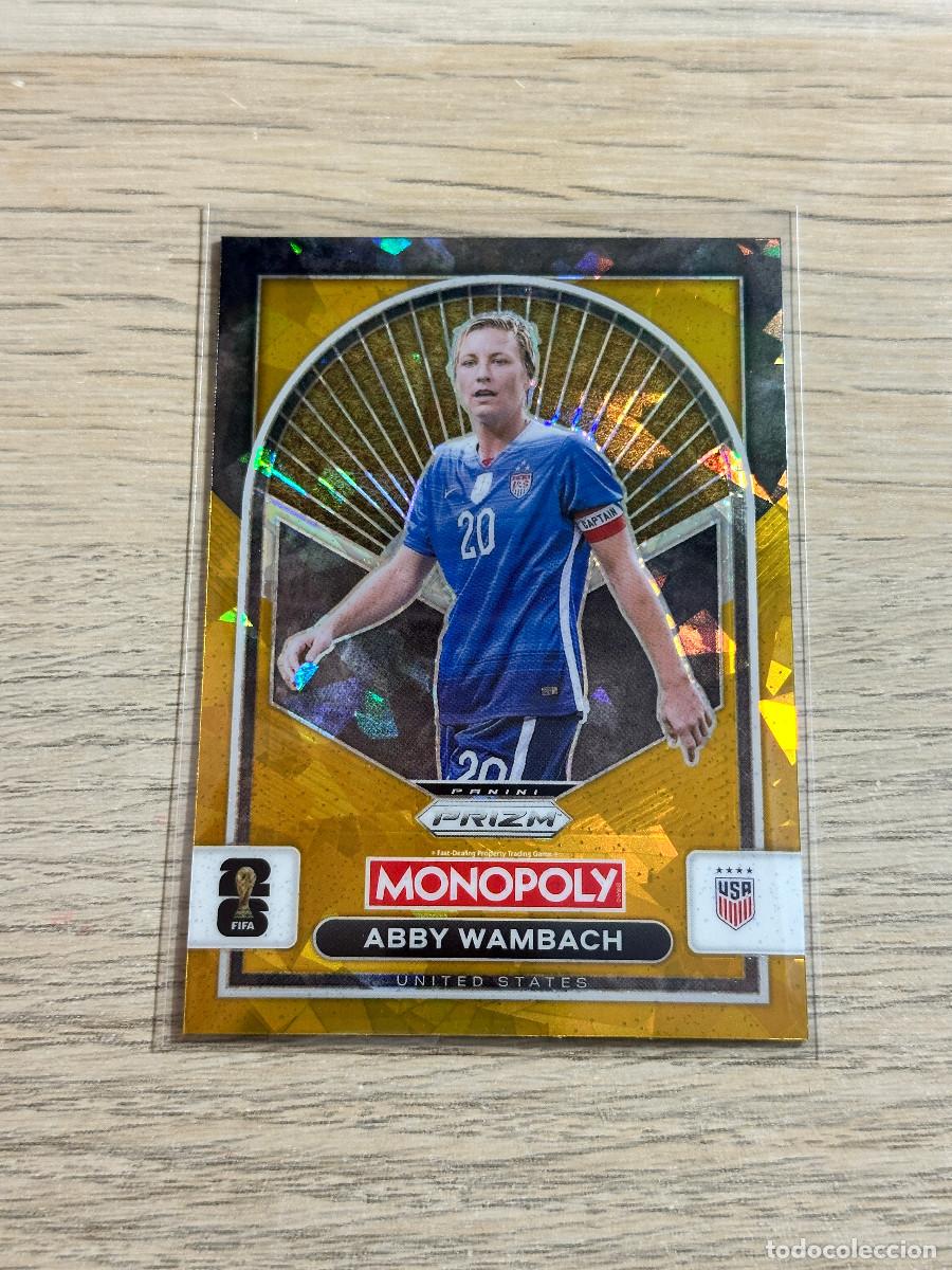 Figurine di Calcio: ABBY WAMBACH 92 USA CRACKED GOLD WORLD CUP 2026 PANINI PRIZM MONOPOLY