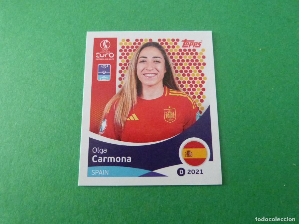 Figurine di Calcio: CROMO FUTBOL CARMONA ESPA&Ntilde;A SIN PEGAR N&ordm; 98 EUROCOPA EURO FEMENINA SUIZA 2025 TOPPS