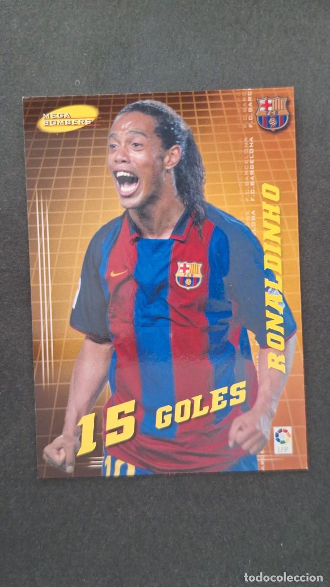 Fu&szlig;ball-Sticker: L2 RONALDINHO F. C. BARCELONA 405 MEGA BOMBERS PANINI MEGACRACKS 2004 2005 04 05
