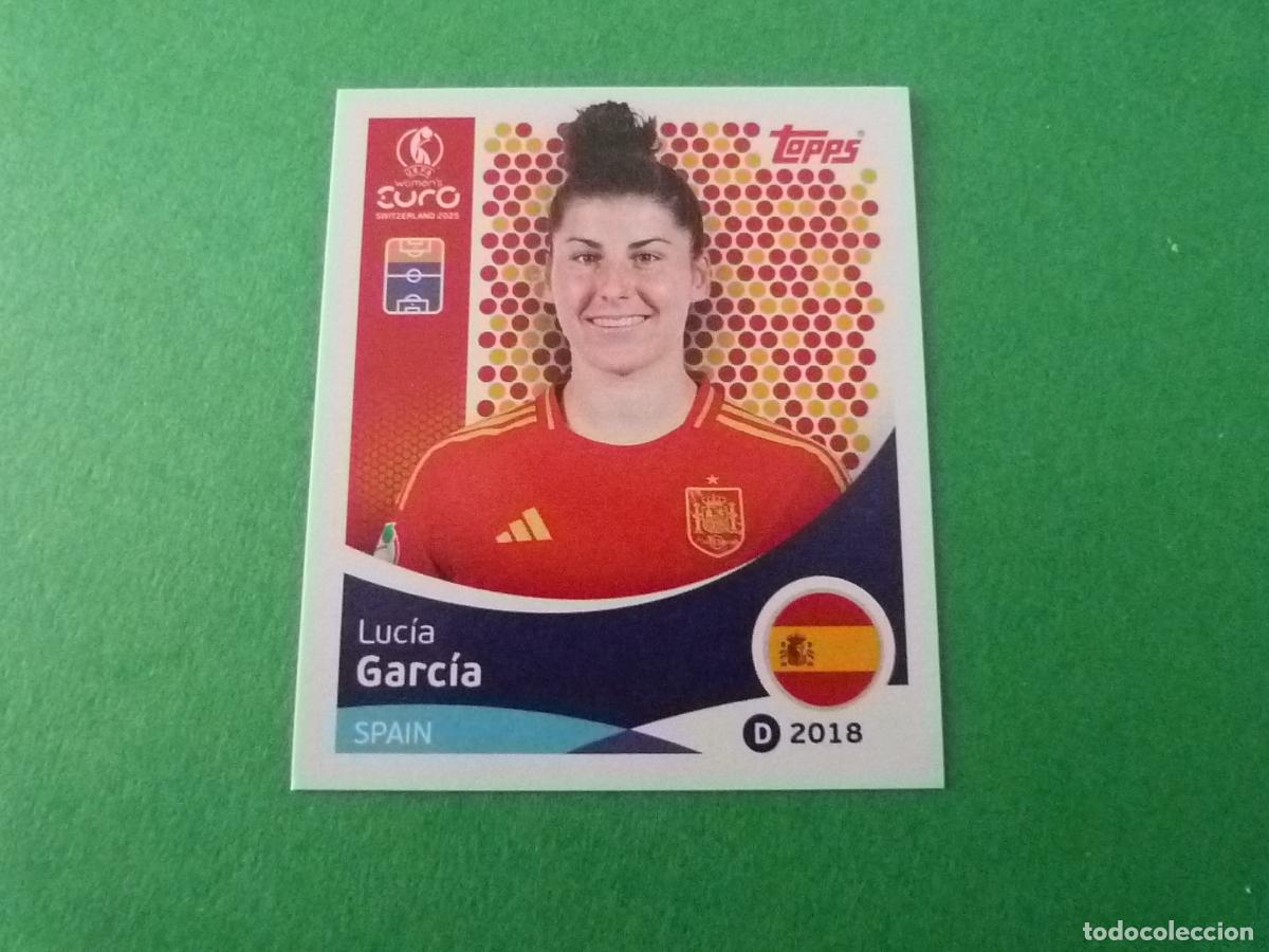 Fu&szlig;ball-Sticker: CROMO FUTBOL LUCIA GARCIA ESPA&Ntilde;A SIN PEGAR N&ordm; 108 EUROCOPA EURO FEMENINA SUIZA 2025 TOPPS