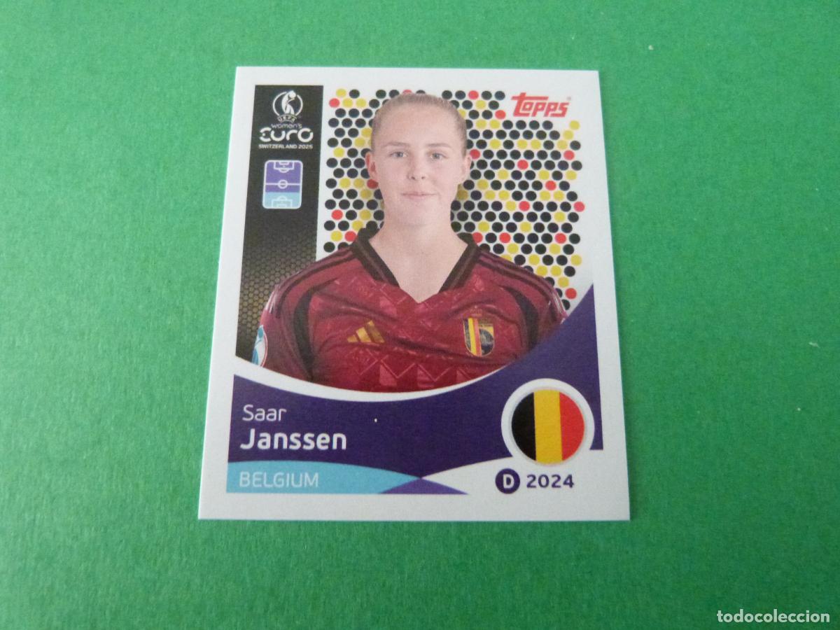 Cromos de F&uacute;tbol: CROMO FUTBOL JANSSEN BELGICA SIN PEGAR N&ordm; 128 EUROCOPA EURO FEMENINA SUIZA 2025 TOPPS
