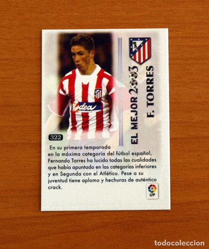 Cromos de F&uacute;tbol: Atl&eacute;tico de Madrid -322, Fernando Torres-El Mejor- Las Fichas de la Liga Mundicromo 2003-2004, 03-04