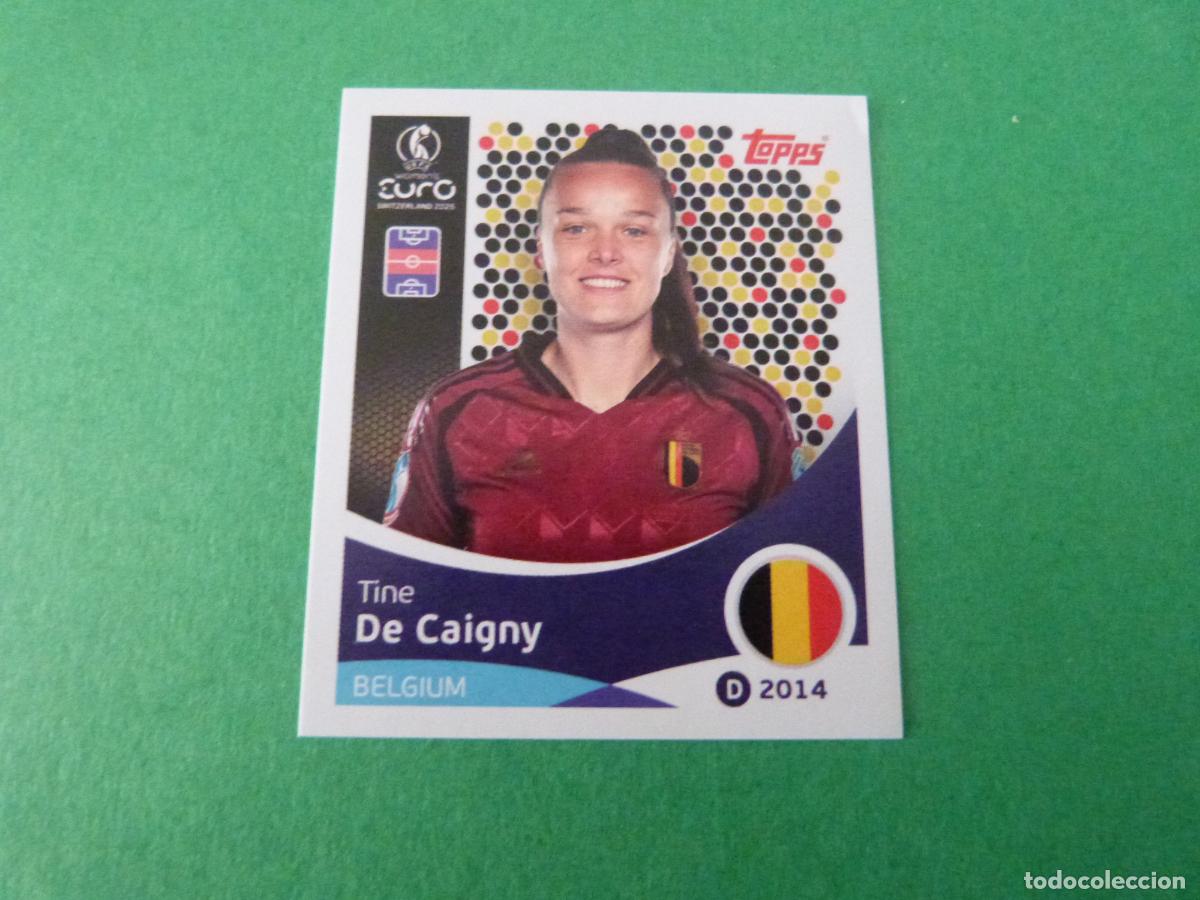 Cromos de Futebol: CROMO FUTBOL DE CAIGNY BELGICA SIN PEGAR N&ordm; 135 EUROCOPA EURO FEMENINA SUIZA 2025 TOPPS