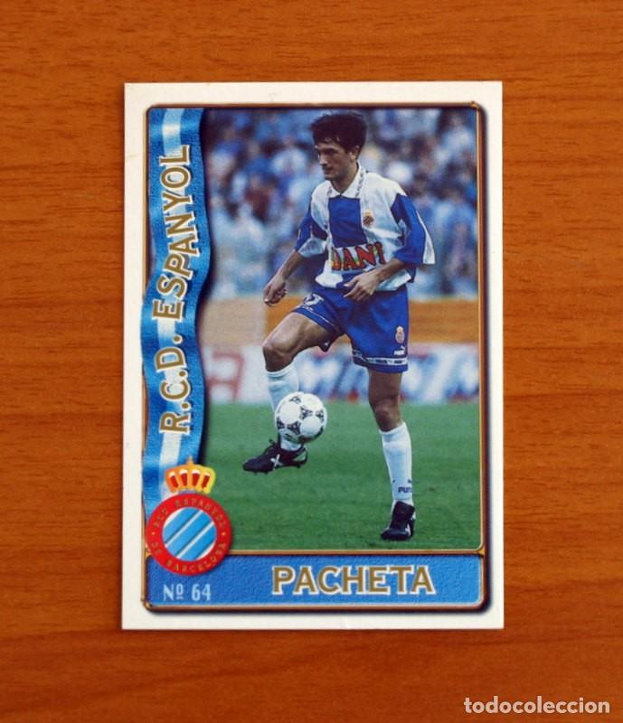 Cromos de F&uacute;tbol: R.C.D. Espa&ntilde;ol-Espanyol -N&ordm; 64 Pacheta -Mundicromo Las Fichas de la Liga de F&uacute;tbol 1996-1997-96-97