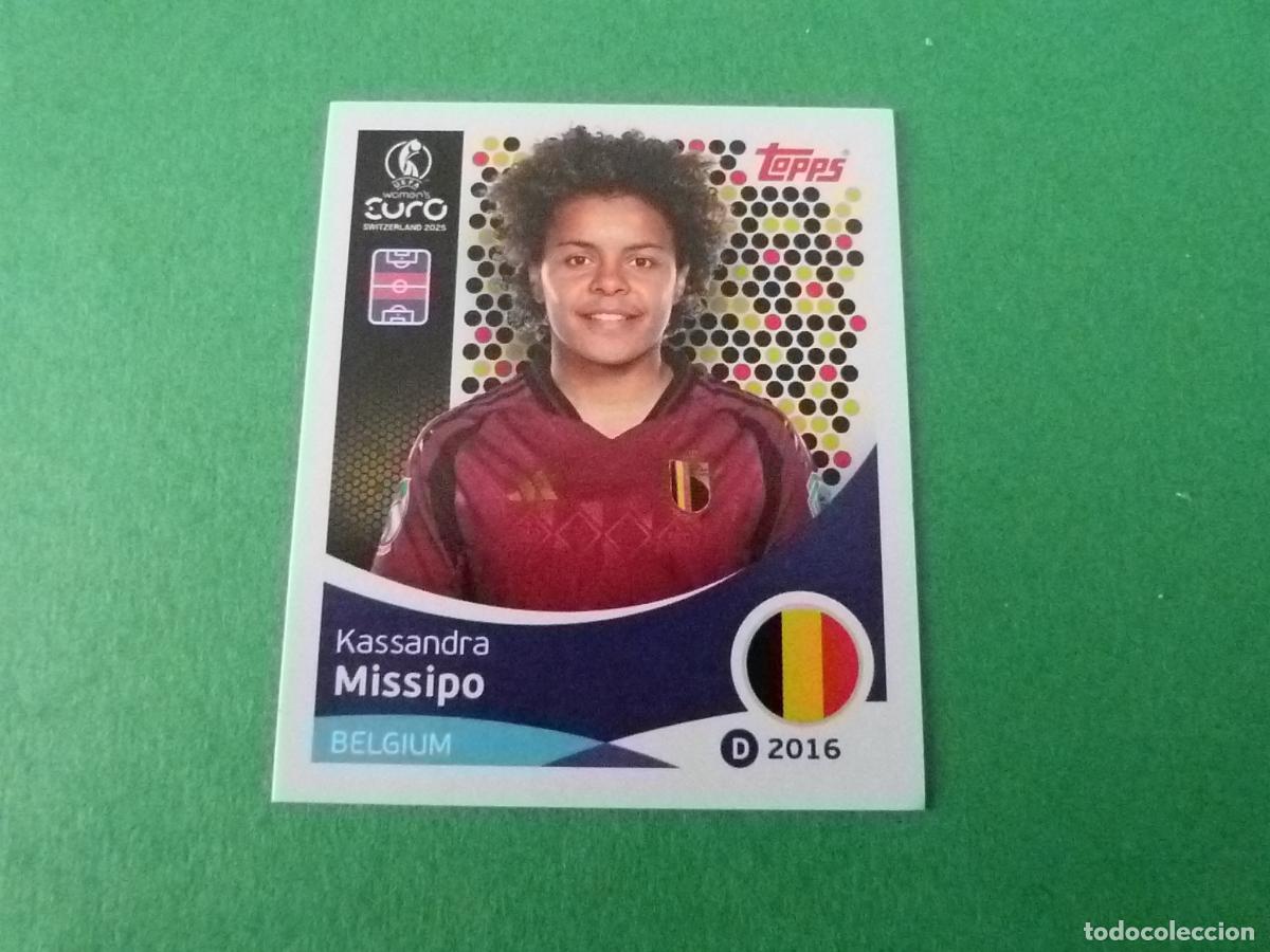 Cromos de Futebol: CROMO FUTBOL MISSIPO BELGICA SIN PEGAR N&ordm; 136 EUROCOPA EURO FEMENINA SUIZA 2025 TOPPS