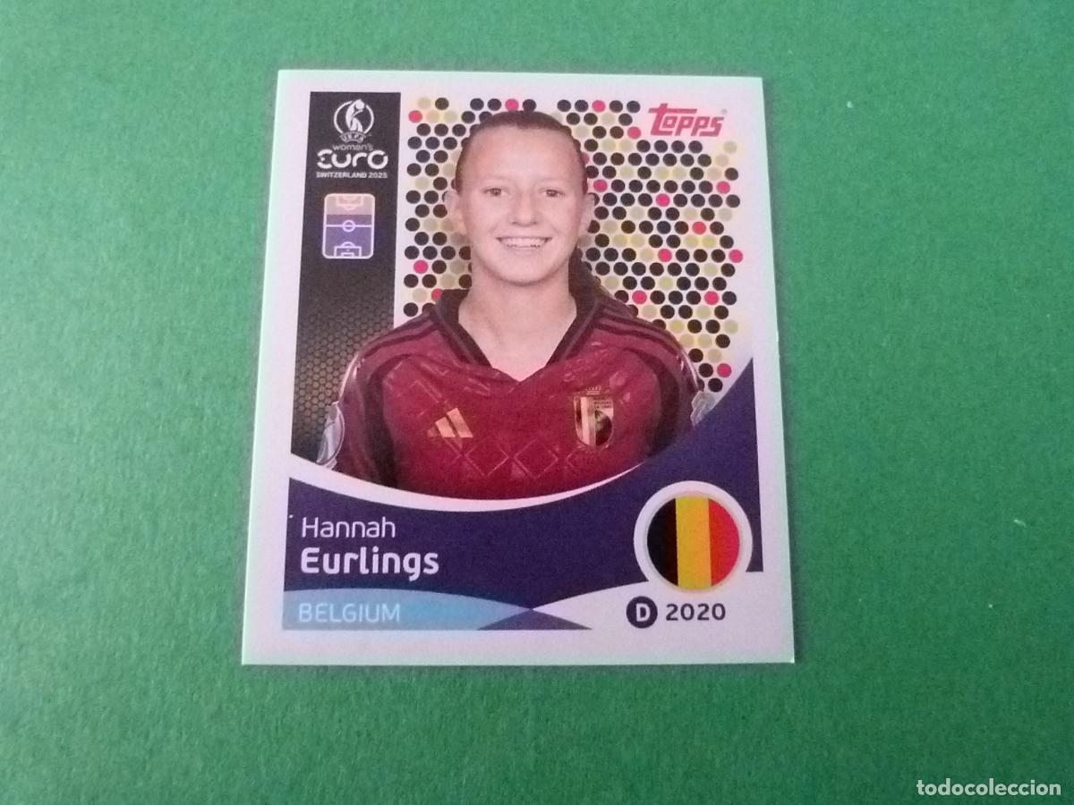 Cromos de F&uacute;tbol: CROMO FUTBOL EURLINGS BELGICA SIN PEGAR N&ordm; 138 EUROCOPA EURO FEMENINA SUIZA 2025 TOPPS