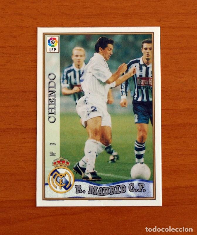 Cromos de F&uacute;tbol: Real Madrid - N&ordm; 9 Chendo - Mundicromo ficha de la Liga 1997-1998, 97-98