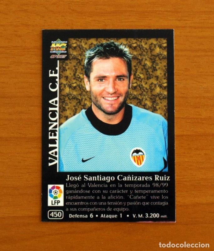 Cromos de F&uacute;tbol: Valencia - N&ordm; 450 Ca&ntilde;izares Capitanes - Mundicromo Las Fichas de la Liga 2001-2002, 01-02