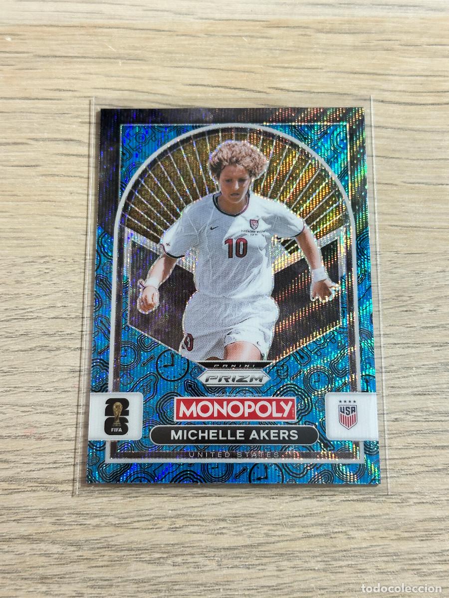 Cartes &agrave; collectionner de Football: MICHELLE AKERS 90 USA AZUL BLUE BROADWAY WORLD CUP 2026 PANINI PRIZM MONOPOLY