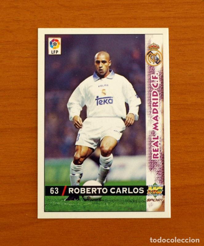 Cromos de F&uacute;tbol: Real Madrid -N&ordm; 63 Roberto Carlos -Mundicromo Las Fichas de la Liga 1998-1999-98-99
