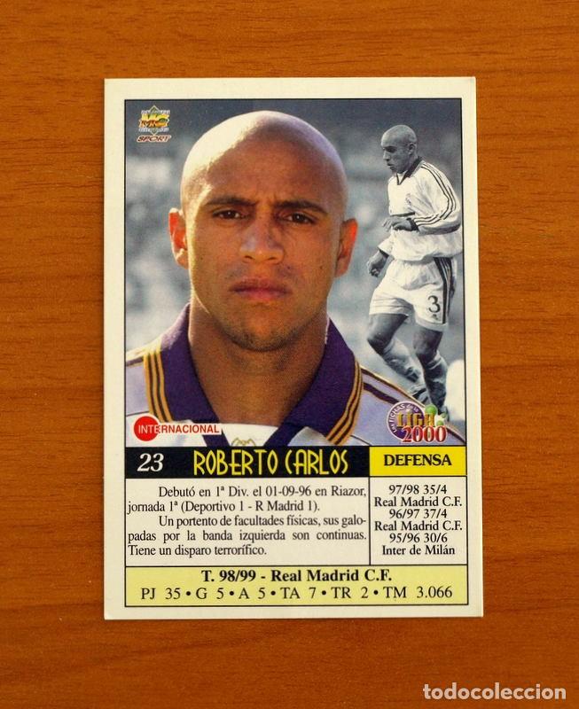 Cromos de F&uacute;tbol: Real Madrid - N&ordm; 23, Roberto Carlos - Mundicromo Las Fichas de la Liga 1999-2000, 99-00 -Mundi Cromo